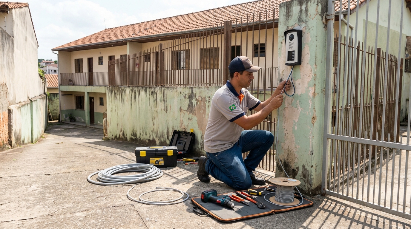 Instalação de Porteiro Eletrônico em Água Verde, Curitiba‑PR